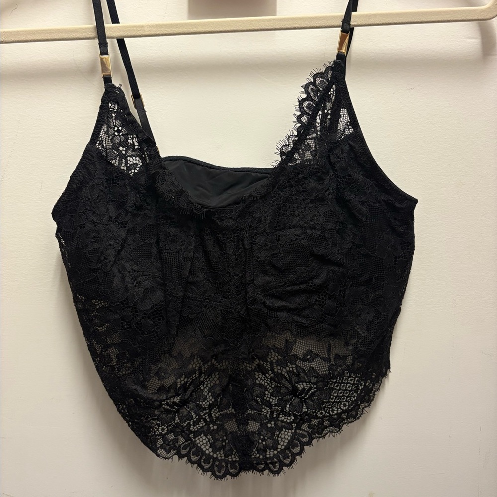 Aerie Black Lace Top